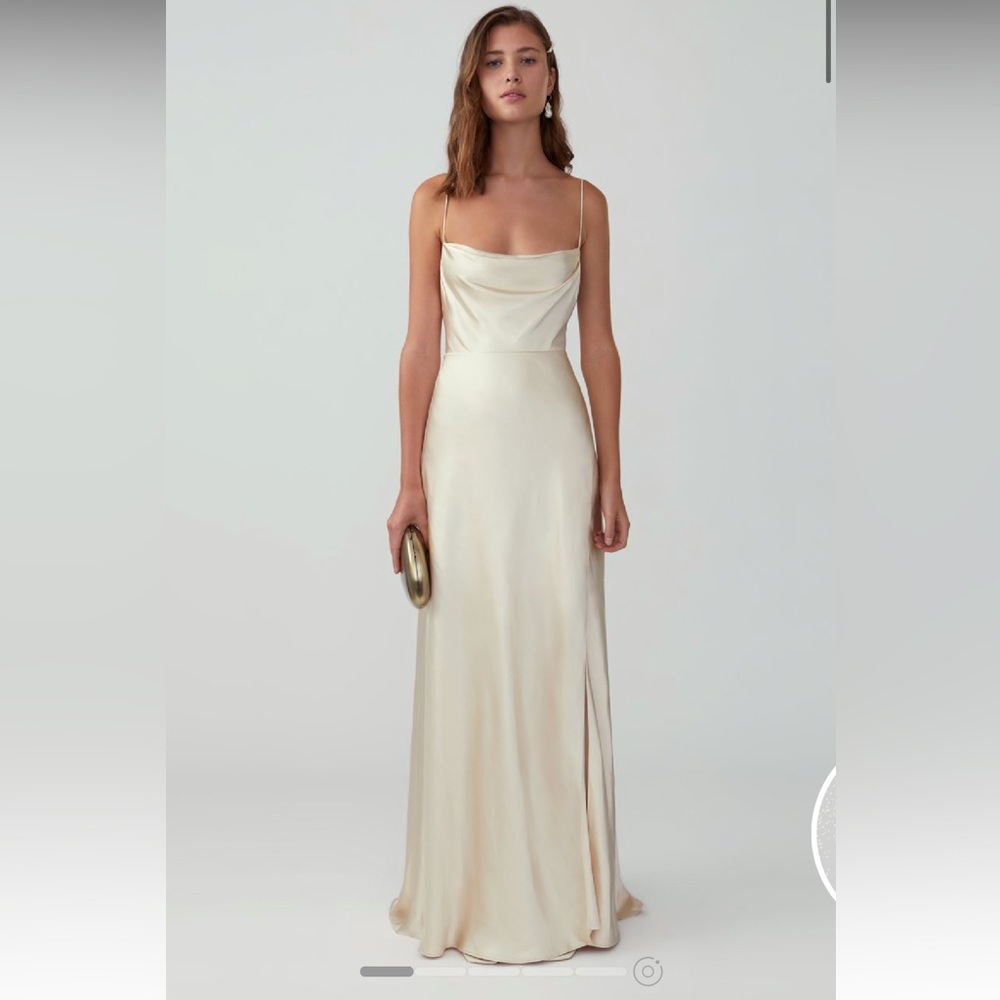 FRAME and Partners Strappy Draped gown champagne  NEW WITH TAGS.